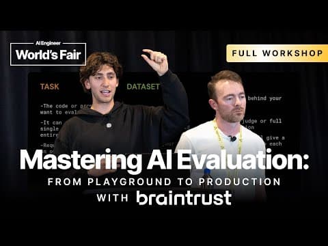 [Evals Workshop] Mastering AI Evaluation: From Playground to Production