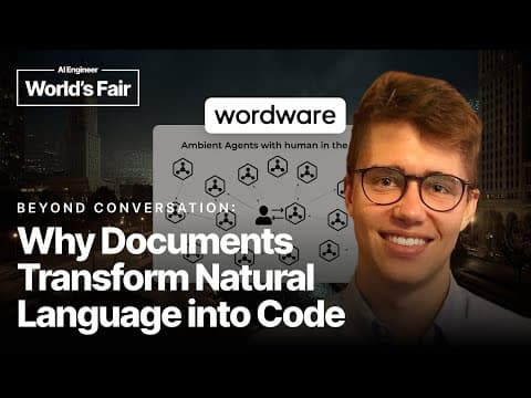 Beyond Conversation: Why Documents Transform Natural Language into Code - Filip Kozera