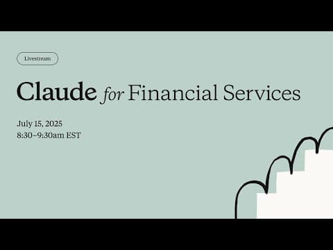 Claude for Financial Services Keynote