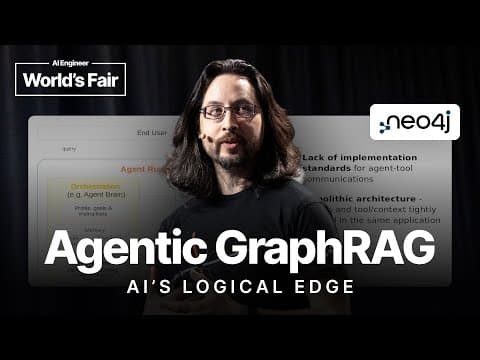 Agentic GraphRAG: AI’s Logical Edge — Stephen Chin, Neo4j