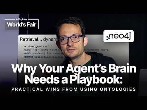 Why Your Agent’s Brain Needs a Playbook: Practical Wins from Using Ontologies - Jesús Barrasa, Neo4j