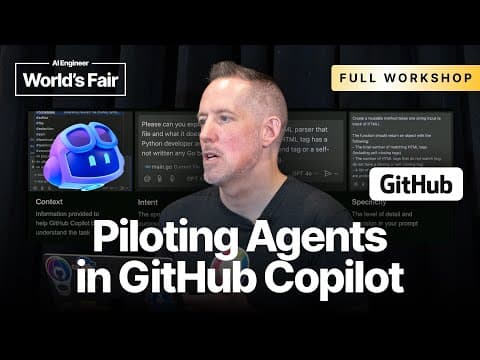 Piloting agents in GitHub Copilot - Christopher Harrison, Microsoft
