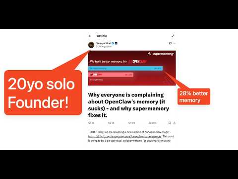 OpenClaw's Memory Sucks and the fix is simple — Dhravya Shah, Supermemory