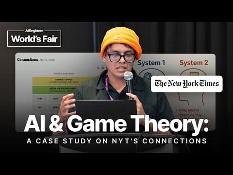 AI and Game Theory: A Case Study on NYT's Connections — Shafik Quoraishee, NYT Games