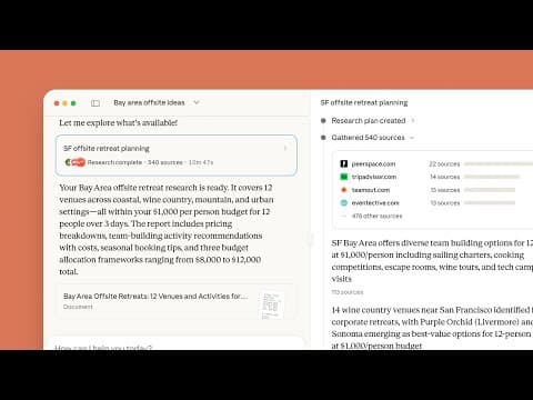 Getting started with research in Claude.ai