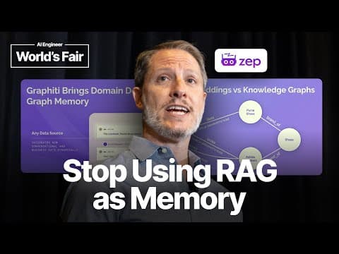 Stop Using RAG as Memory — Daniel Chalef, Zep