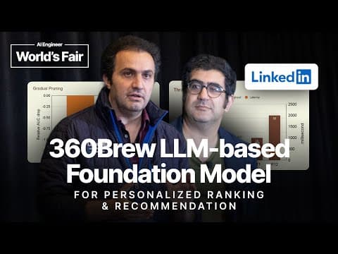 360Brew: LLM-based Personalized Ranking and Recommendation - Hamed and Maziar, LinkedIn AI