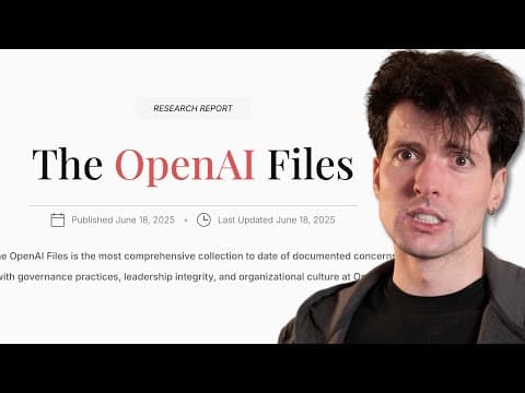 The OpenAI Files - A Comprehensive Breakdown Of Sam Altman