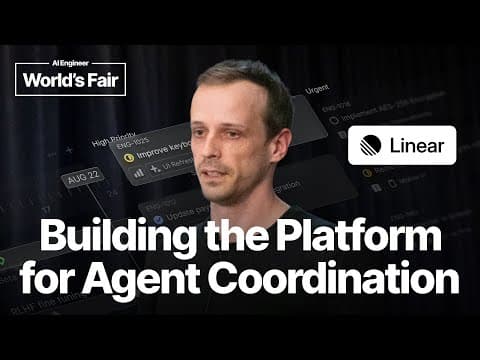 Building the platform for agent coordination — Tom Moor, Linear