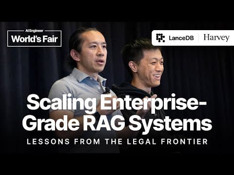 Scaling Enterprise-Grade RAG: Lessons from Legal Frontier - Calvin Qi (Harvey), Chang She (Lance)