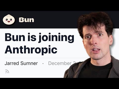 Bun got bought by Anthropic (yes really)