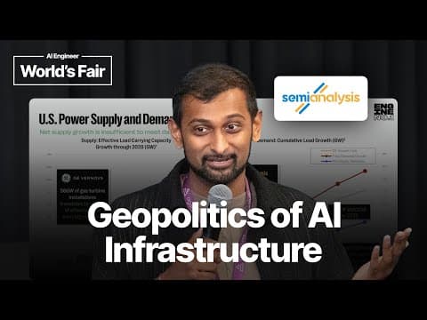 The Geopolitics of AI Infrastructure - Dylan Patel, SemiAnalysis