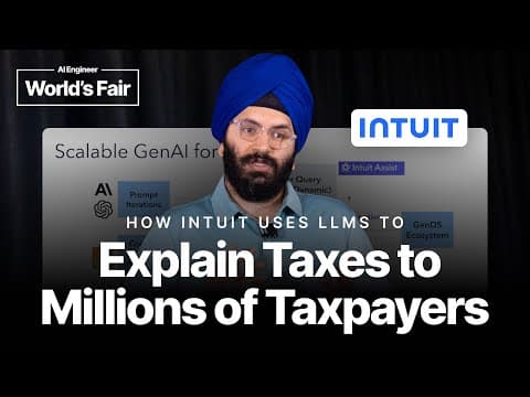 How Intuit uses LLMs to explain taxes to millions of taxpayers - Jaspreet Singh, Intuit