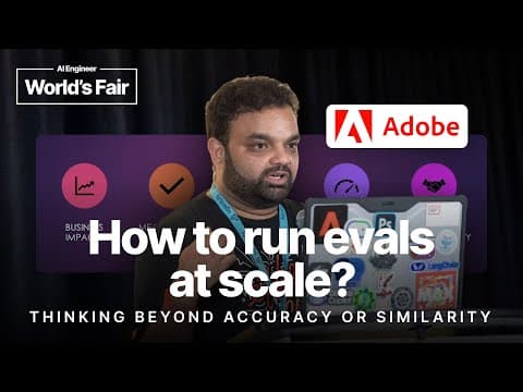 How to run Evals at Scale: Thinking beyond Accuracy or Similarity — Muktesh Mishra, Adobe