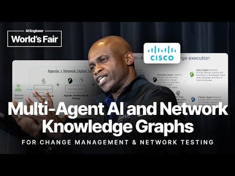 Multi Agent AI and Network Knowledge Graphs for Change — Ola Mabadeje, Cisco