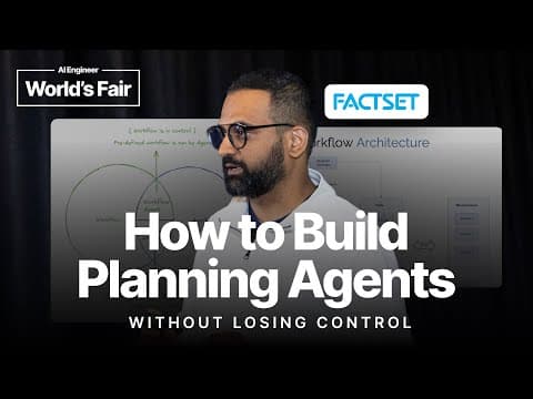 How to Build Planning Agents without losing control - Yogendra Miraje, Factset