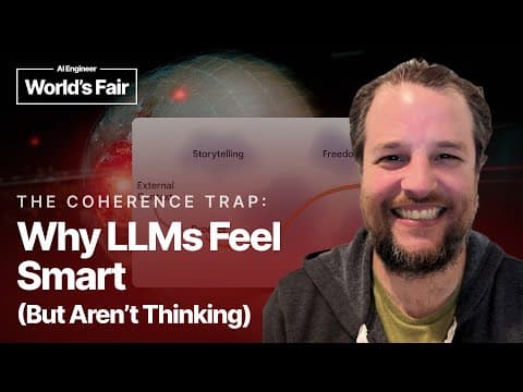 The Coherence Trap: Why LLMs Feel Smart (But Aren’t Thinking) - Travis Frisinger
