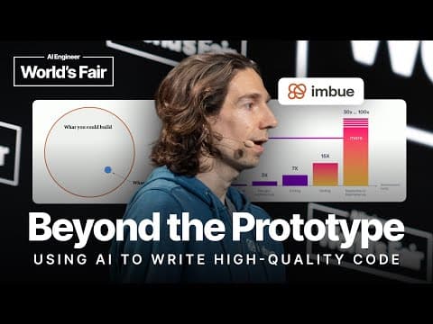 Beyond the Prototype: Using AI to Write High-Quality Code - Josh Albrecht, Imbue
